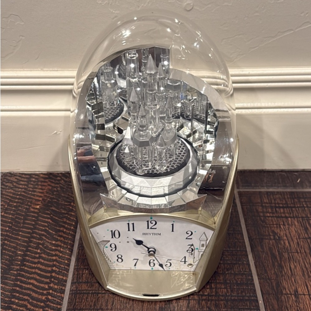 Rhythm Twilight Castle Mantel Clock with Crystal Dome - Picture 5 of 10